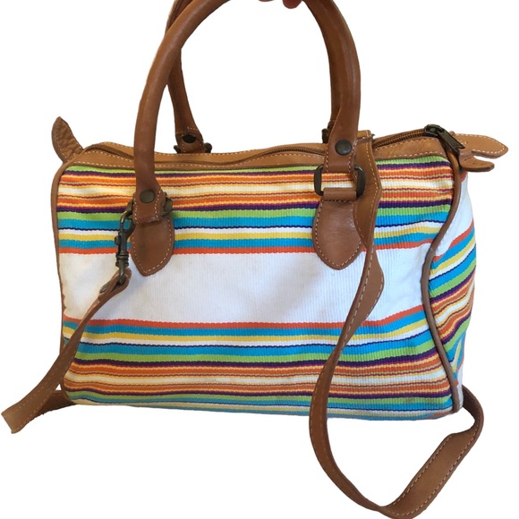 Unisa Canvas Bright Striped Bag - Picture 10 of 13